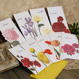 flower greeting cards with envelopes