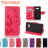 Wallet Leather Flip Phone Cases For Samsung Galaxy J3