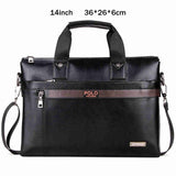 Business Mens Briefcase Bag Leather Laptop