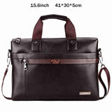Business Mens Briefcase Bag Leather Laptop