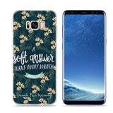 Bible verse Christian Style Clear Soft Phone Cases For Samsung Galaxy S9 S8 Plus S7 S6 S5 S