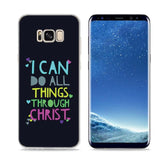 Bible verse Christian Style Clear Soft Phone Cases For Samsung Galaxy S9 S8 Plus S7 S6 S5 S