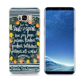 Bible verse Christian Style Clear Soft Phone Cases For Samsung Galaxy S9 S8 Plus S7 S6 S5 S