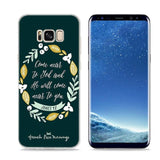Bible verse Christian Style Clear Soft Phone Cases For Samsung Galaxy S9 S8 Plus S7 S6 S5 S