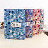 Flower Design Diary with Lock
