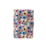 Flower Design Diary with Lock