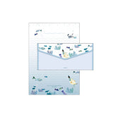 Finely Flower Stationery Set/1 set=(4 sheet letter paper+2 pcs envelopes)