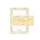 Finely Flower Stationery Set/1 set=(4 sheet letter paper+2 pcs envelopes)