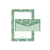 Finely Flower Stationery Set/1 set=(4 sheet letter paper+2 pcs envelopes)