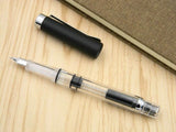 High capacity store ink Rotating piston Transparent Fountain Pen