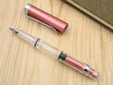 High capacity store ink Rotating piston Transparent Fountain Pen