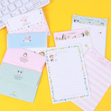 1 set=( 4 sheet letter paper+ 2 pcs envelopes) Mini flower animal Letter pad Set/set writing paper Office&School Supplie