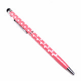 (1Pcs/sell) Pure Color Wave Point Ballpoint Pens Stationery Ballpen Stylus Pen Touch Pen Oily Black Refill Ball Point Pen 0.7mm