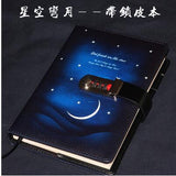 Faux Leather Diary Notebook/ Lock