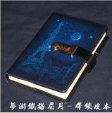 Faux Leather Diary Notebook/ Lock