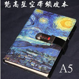 Faux Leather Diary Notebook/ Lock