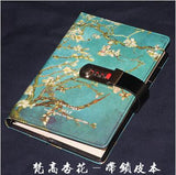 Faux Leather Diary Notebook/ Lock