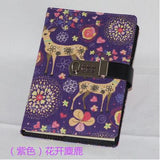 Faux Leather Diary Notebook/ Lock