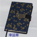 Faux Leather Diary Notebook/ Lock