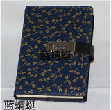 Faux Leather Diary Notebook/ Lock