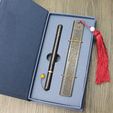 Black-wood Roller Pen + Bookmark Gift Set