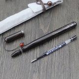 Black-wood Roller Pen + Bookmark Gift Set