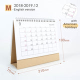 2019 Table Calendar 2018 weekly planner