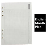 A5 A6 Bullet Journal Inner Pages Spiral 6 Holes