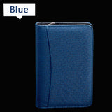 Leather Business Zipper Notebook & Calculator Binder