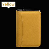 Leather Business Zipper Notebook & Calculator Binder